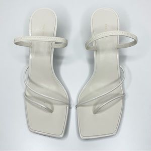 The Row Rai Patent Leather Strappy Kitten Heel Sandals 39